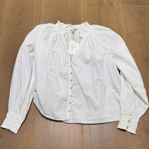 Joie White Button-Up Blouse